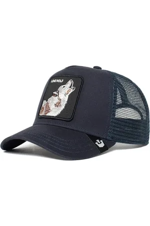 Goorin Bros. Akcesoria, Kobieta, Niebieski, ONE SIZE, Len, Animal Farm Trucker Cap Niebieski Unisex