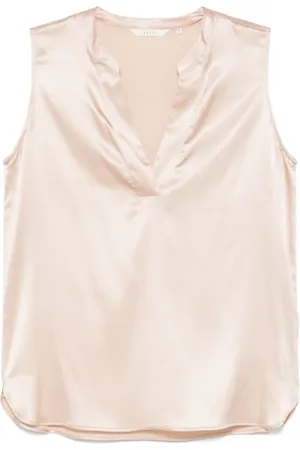 Xacus Koszulki, Kobieta, Różowy, L, Jedwabna Koszula Rosa Elegancki Styl