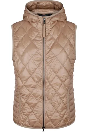 Bogner Kurtki, Kobieta, Beżowy, S, Nylon, Beżowy Lekki Puchowy Kamizelka