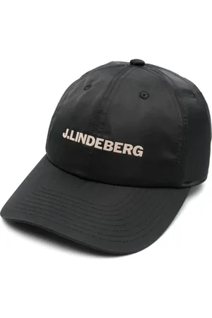 J Lindeberg Akcesoria, Mężczyzna, Czarny, ONE SIZE, Czarna Czapka 6 Paneli