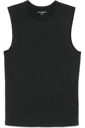 OFFICINE GENERALE Koszulki, Kobieta, Czarny, S, Czarna Tank Tee Lyocell