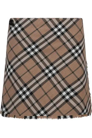 Burberry Spódnice, Kobieta, Beżowy, S, Spódnica w Kratę