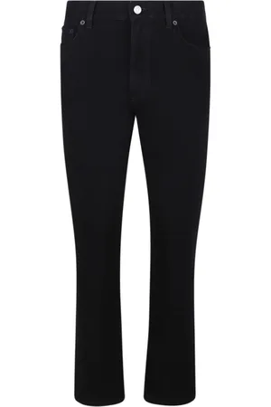 Ermenegildo Zegna Jeansy, Mężczyzna, Niebieski, W32, Denim, Czarne Dżinsy Straight Leg
