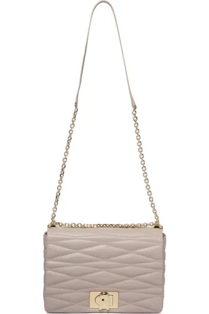 Furla Torebki, Kobieta, Beżowy, ONE SIZE, Torba na ramię pikowana z paskiem łańcuszkowym