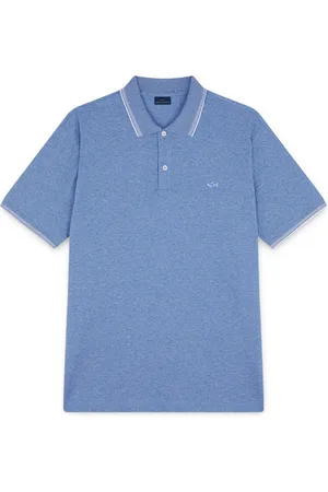 Paul & Shark Koszulki, Mężczyzna, Niebieski, 2XL, Pikowany polo z paskami