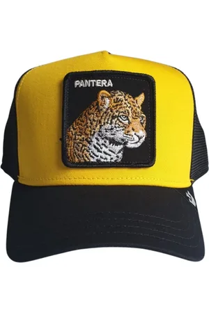 Goorin Bros. Akcesoria, Kobieta, Wielobarwność, ONE SIZE, Len, Specjalna Edycja Pantera Trucker Cap Czarny