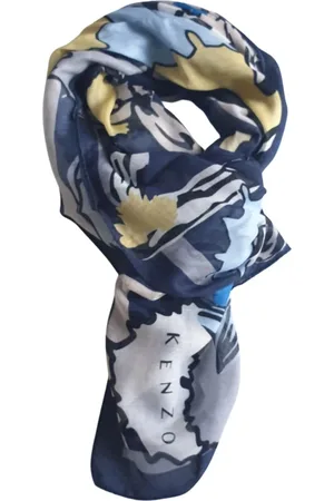 Kenzo Akcesoria, Kobieta, Wielobarwność, ONE SIZE, Len, Wielokolorowy Szal Pashmina z Modalu