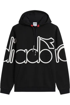 Diadora Bluzy, Mężczyzna, Czarny, S, Poliester, Urbanity Poliester Czarny Hoodie