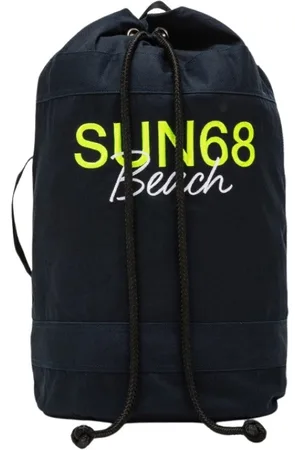 sun68 Torebki, Kobieta, Niebieski, ONE SIZE, Bawełna, Ciemna torba w stylu wojskowym z bawełny