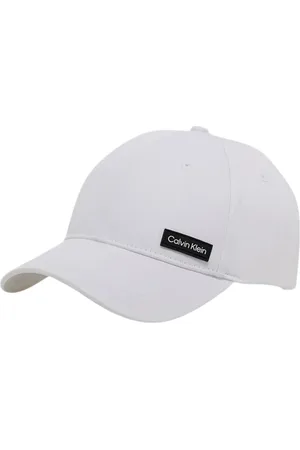 Calvin Klein Akcesoria, Mężczyzna, Biały, ONE SIZE, Biała Czapka Baseballowa z Naszywką