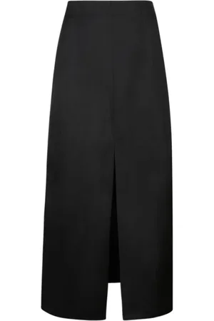 Golden Goose Spódnice, Kobieta, Czarny, S, Czarna Spódnica Midi Styl Culotte