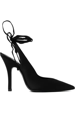 The Attico Buty, Kobieta, Czarny, 36 EU, Czarne Venus Slingback Szpilki Buty