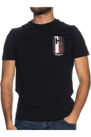 Tommy Hilfiger Koszulki, Mężczyzna, Czarny, 2XL, Czarne T-shirty i Pola