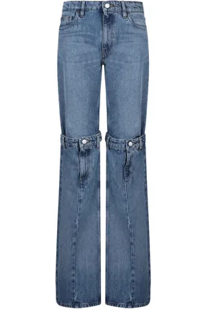 COPERNI Jeansy, Kobieta, Niebieski, S, Denim, Niebieskie Dżinsy Wide Leg