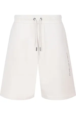 Calvin Klein Szorty, Mężczyzna, Biały, L, Szorty bermudzkie owsiane z haftem logo