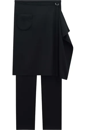 Courrèges Spodnie, Kobieta, Czarny, 2XS, Czarne wełniane spodnie krawieckie