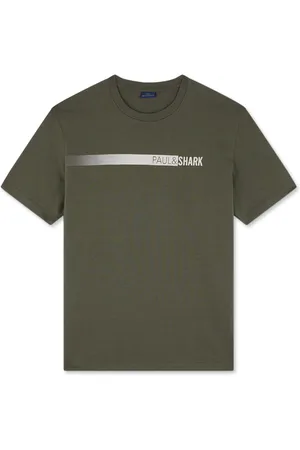 Paul & Shark Koszulki, Mężczyzna, Zielony, 2XL, Koszulka z nadrukiem z bawełny dżersejowej
