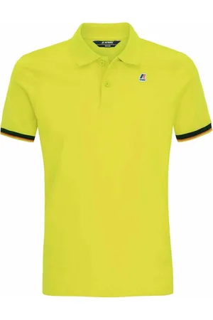K-Way Koszulki, Mężczyzna, Zielony, S, Bawełna, Kontrastowy Polo Slim Fit z krótkim rękawem