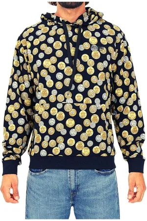 Moschino Bluzy, Mężczyzna, Wielobarwność, L, Bluza z nadrukiem kolekcji monet