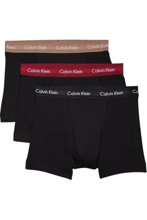 Calvin Klein Bielizna, Mężczyzna, Czarny, M, Czarne Bokserki 3-Pack z Logo na Pasku