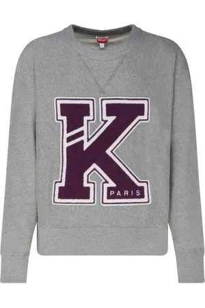 Kenzo Bluzy, Mężczyzna, Szary, M, Bluza z naszywką logo