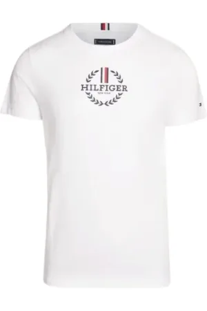 Tommy Hilfiger Koszulki, Mężczyzna, Biały, S, Stylowe T-shirty i Pola