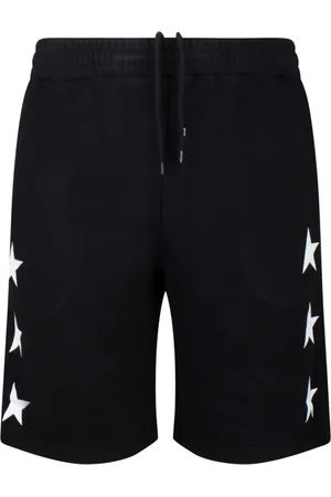 Golden Goose Szorty, Mężczyzna, Czarny, S, Czarne Szorty Bermuda z Białymi Gwiazdami