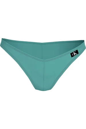 Calvin Klein Stroje kąpielowe, Kobieta, Niebieski, XS, Nylon, Bikini Delta dla kobiet