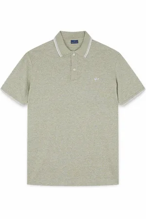 Paul & Shark Koszulki, Mężczyzna, Zielony, S, Pikowany polo z paskami
