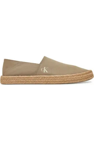 Calvin Klein Buty, Mężczyzna, Beżowy, 43 EU, Beżowe Espadryle Slip-on