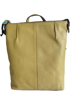 Gabs Torebki, Kobieta, Żółty, ONE SIZE, Duży skórzany plecak Shopper Vinaigrette