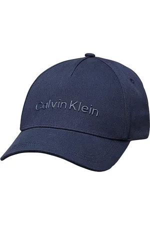 Calvin Klein Akcesoria, Mężczyzna, Niebieski, ONE SIZE, Bawełna, Organiczna Bawełna Twill Regulowana Czapka