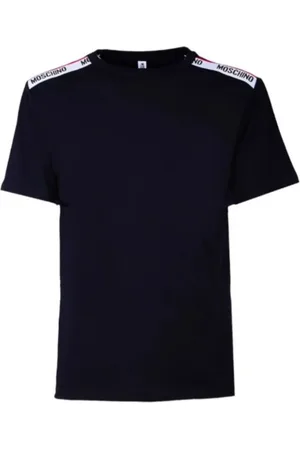 Moschino Koszulki, Mężczyzna, Czarny, XL, Bawełna, Męski T-shirt z Logo Czarny Bawełna