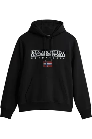 Napapijri Bluzy, Mężczyzna, Czarny, M, Bawełna, Długi Rękaw Bawełna Czarna Bluza