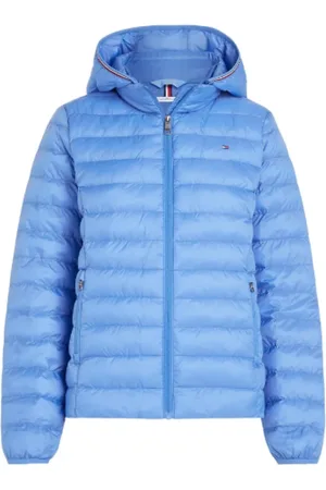 Tommy Hilfiger Kurtki, Kobieta, Niebieski, XS, Stylowe Kurtki Kolekcja