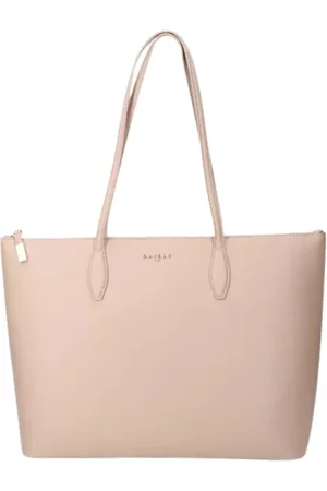 GAËLLE Torebki, Kobieta, brązowy, ONE SIZE, Brązowy Shopper z metalowym logo z eko skóry
