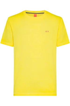 sun68 Koszulki, Mężczyzna, Żółty, S, Żółty T-shirt Special Dyed z bawełny