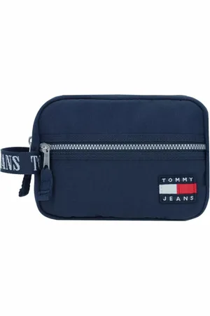 Tommy Hilfiger Torebki, Kobieta, Niebieski, ONE SIZE, Heritage Niebieska Poliestrowa Kosmetyczka