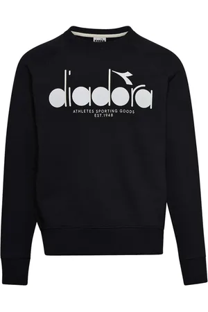 Diadora Bluzy, Kobieta, Czarny, S, Bawełna, Bawełna Czarna Crew 5-Ball Koszulka