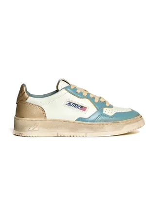Autry Buty, Kobieta, Wielobarwność, 38 EU, Eleganckie Białe Srebrnoniebieskie Sneakersy