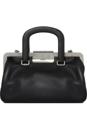 Max Mara Torebki, Kobieta, Czarny, ONE SIZE, Czarna Mała Torebka z Wintage Zamek
