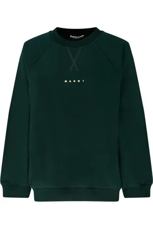 Marni Bluzy, Kobieta, Zielony, M, Ciemnozielony Bluza z nadrukiem loga