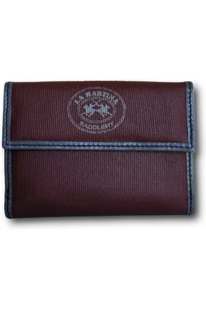 La Martina Akcesoria, Kobieta, Czerwony, ONE SIZE, Poliester, Bordeaux Portfel Damski Etui na Monety