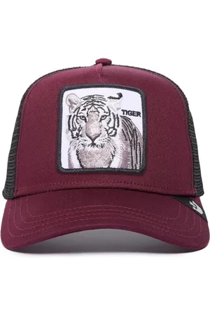 Goorin Bros. Akcesoria, Kobieta, brązowy, ONE SIZE, Bawełna, Animal Farm White Tiger Trucker Cap