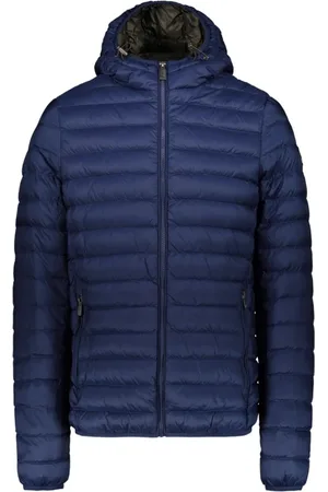 Ciesse Kurtki, Mężczyzna, Niebieski, 2XL, Nylon, Kurtka Puchowa Franklin z Kapturem 800 Fill Power Niebieska Mężczyźni