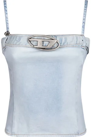 Diesel Koszulki, Kobieta, Niebieski, 2XS, Lucy S Tank Top Jasnoniebieski