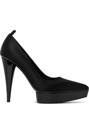 Tom Ford Buty, Kobieta, Czarny, 38 1/2 EU, Czarne czółenka z platformą z cielęcej skóry