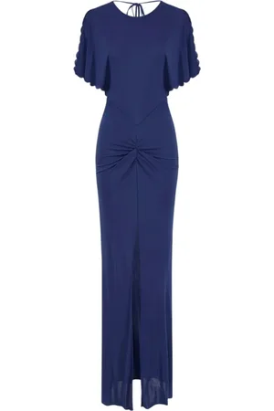 Elisabetta Franchi Sukienki, Kobieta, Niebieski, L, Stylowa Sukienka 100%vi