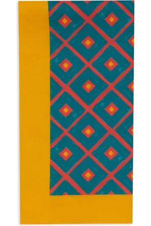 Gallo Akcesoria, unisex, Wielobarwność, ONE SIZE, Unisex jasnoniebieska bawełniana bandana z wzorem argyle