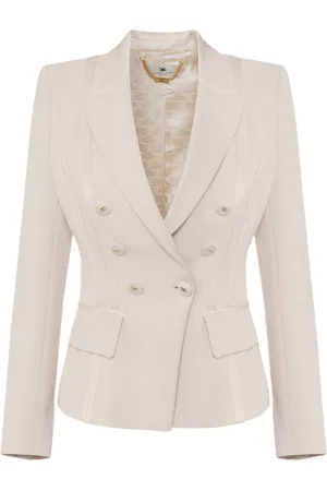 Elisabetta Franchi Kurtki, Kobieta, Beżowy, S, Stylowa Sukienka z 96% Poliestru 4% Elastanu